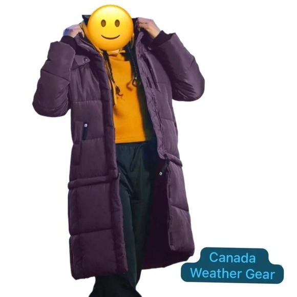 Canada Weather Gear , Blackberry Wine Convertible Hooded Puffer Parka 2 in1 SZ M - Picture 1 of 4